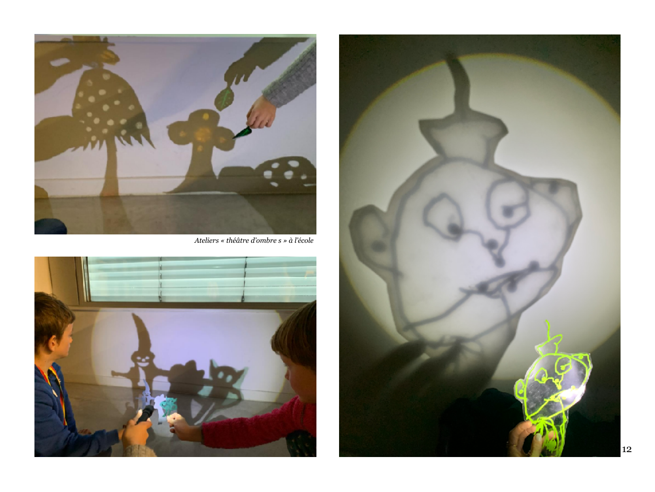 Ateliers théâtre d'ombres à l'école