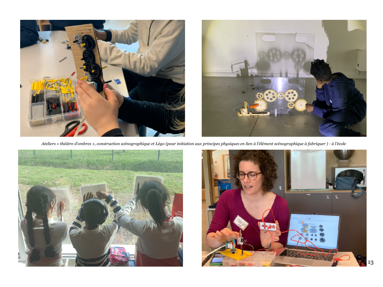 Ateliers théâtre d'ombres, construction scénographique et Lego